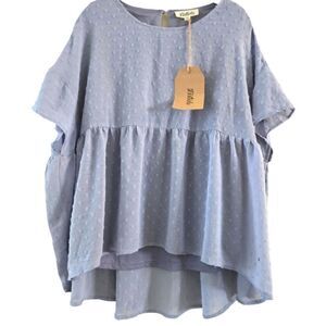NWT LISTICLE TEXTURED OVERSIZED TOP W/LINING SZ. M